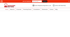Desktop Screenshot of educatingmatters.co.uk